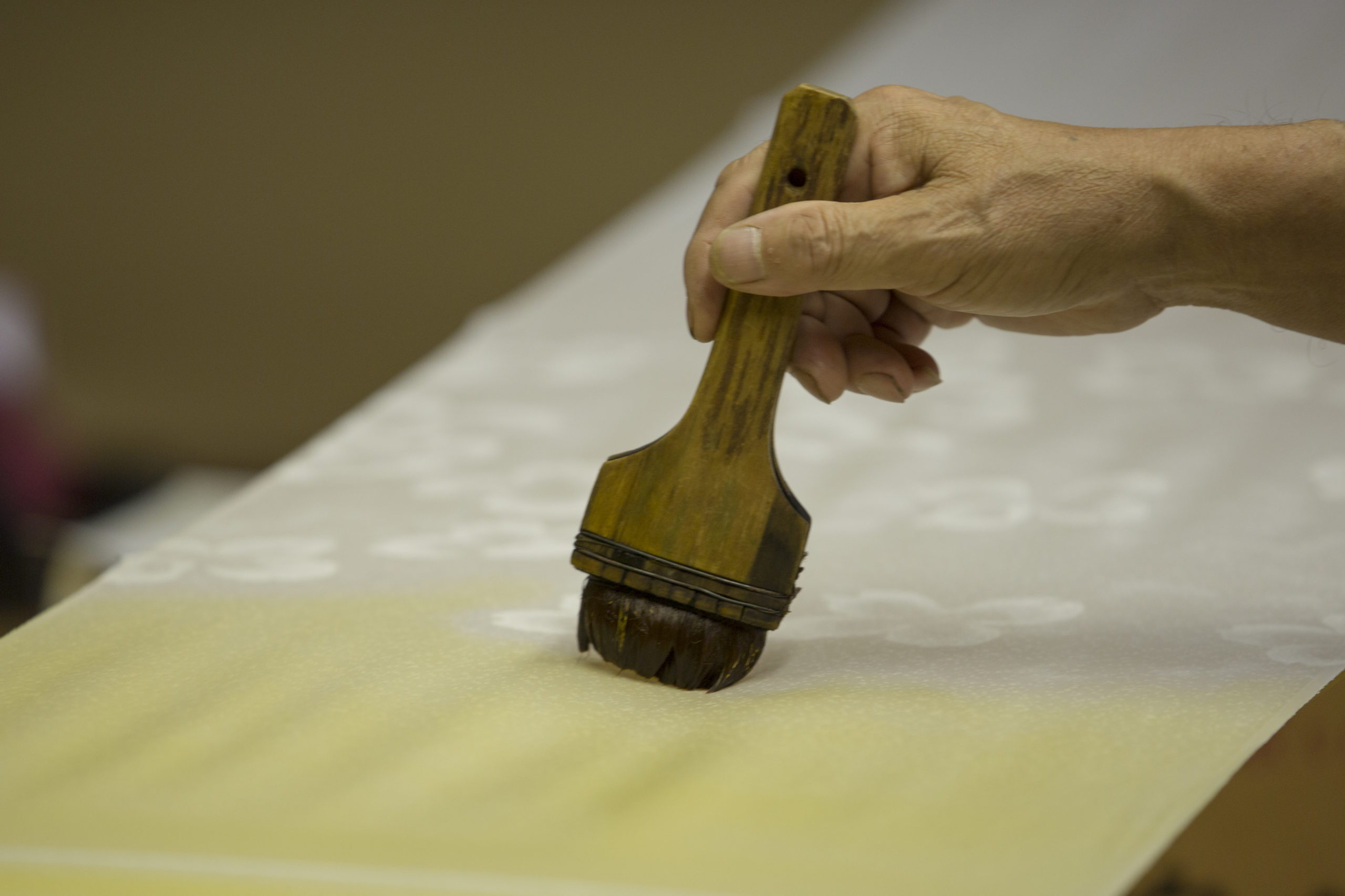 京友禅 普段の仕事場から【濡れ描き】