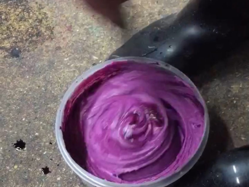 京友禅　普段の仕事場から　【色糊調合】