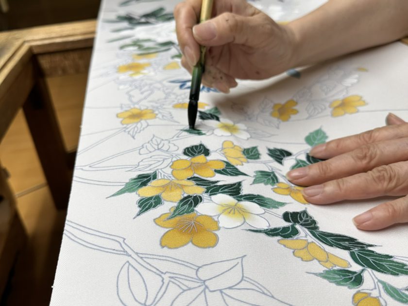 普段の仕事場から【手描友禅】