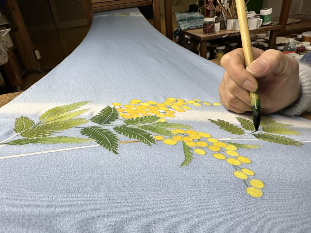 普段の仕事場から【手描友禅】